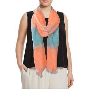 Scarf/Wrap Coral/Peach & Robin Egg Blue